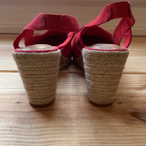 Women’s Ralph Lauren Penelopie Sport Red Wedge - Picture 4 of 6